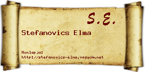 Stefanovics Elma névjegykártya